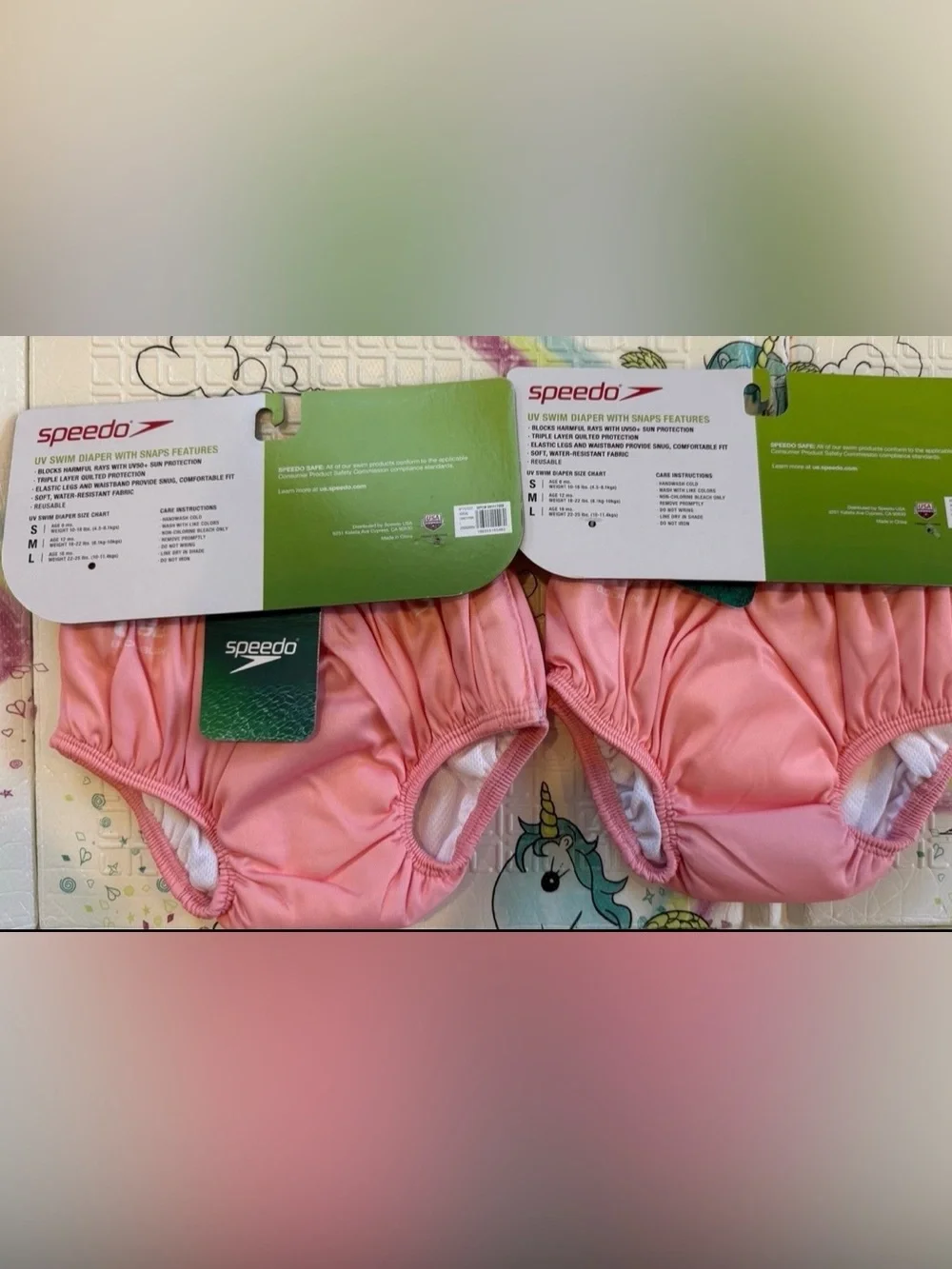 NWT Speedo toddler x2 swim diaper sz L